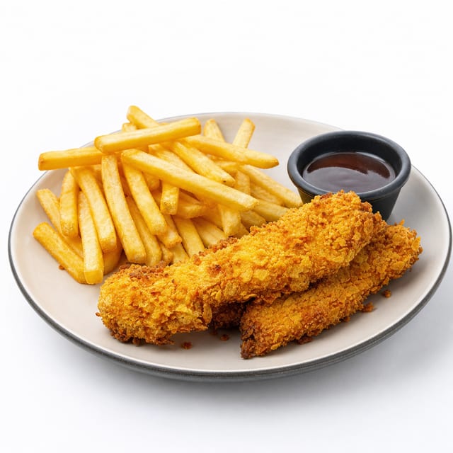Kids Chicken Strips & Fries.